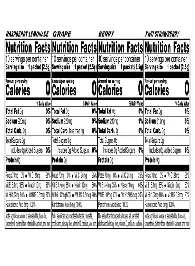 MOOCHI Propel Electrolyte Hydration Powder Packets - Zero Sugar, Refreshing Flavors (Raspberry Lemonade, Grape, Berry, Kiwi Strawberry) - 40 Pack for Instant Hydration Custom Bundled - Image 2